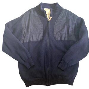 Orvis Ultimate Foul Weather Shooting Cardigan Sweater Mens Large Full Zip Bomber
